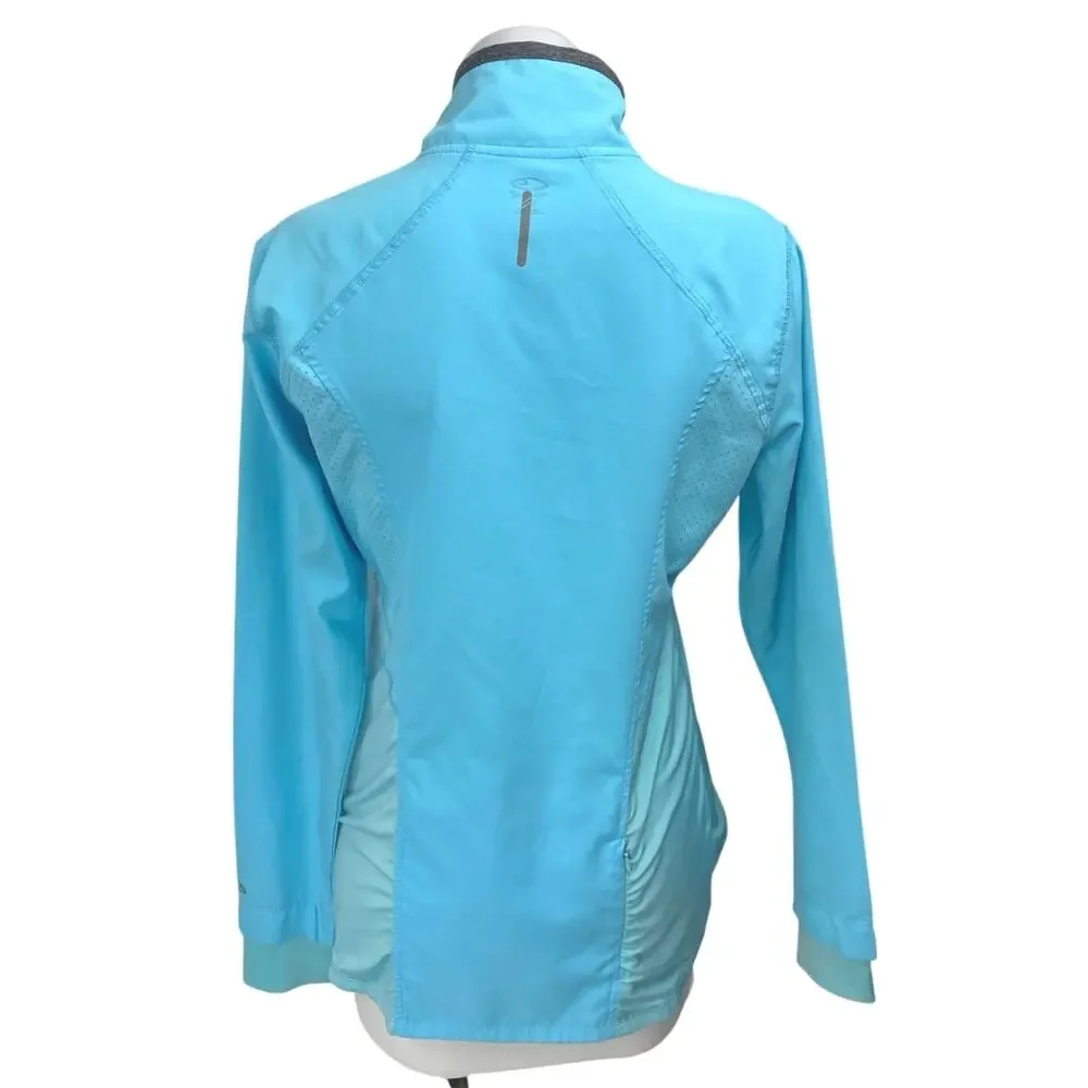 Champion Women Blue Long Sleeve High Neck Full Zip Utility Outdoor Jacket Size M